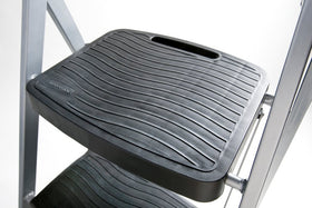 Rubbermaid 3-step steel stool lightweight-13-lb for easy transport between rooms.