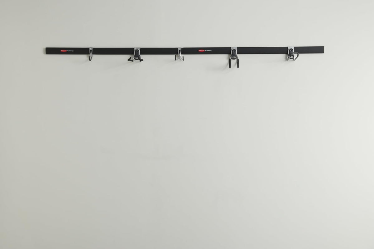 Rubbermaid FastTrack cooler hook ready to hold a large cooler securely