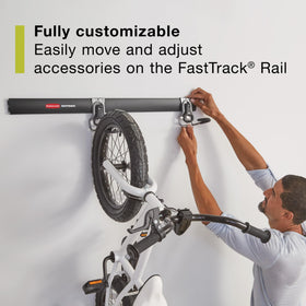 Rubbermaid FastTrack heavy-duty steel construction supports reliable, long-term use