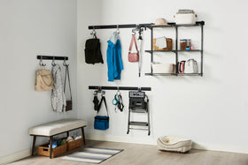 Rubbermaid FastTrack organized garage setup demo.