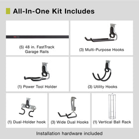Rubbermaid FastTrack multi-purpose hook for versatile tool hanging