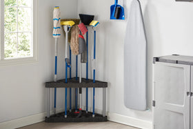 Rubbermaid FastTrack corner storage keeps your garage floor clear