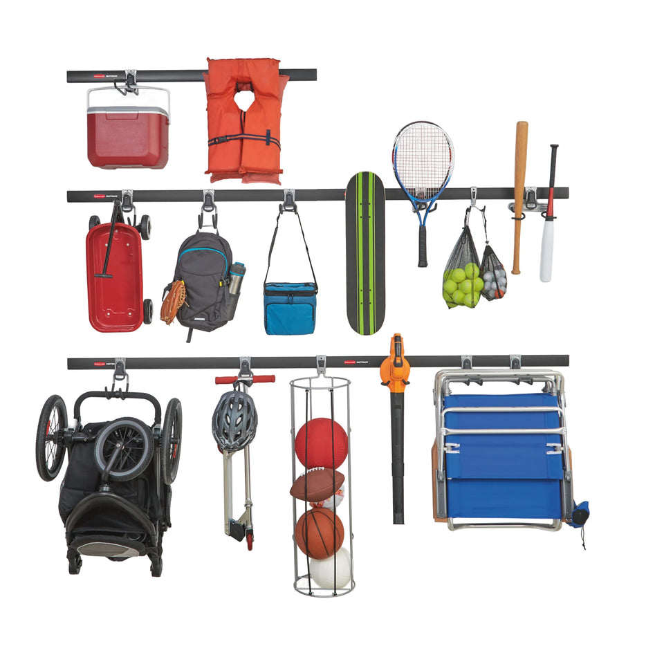 Rubbermaid FastTrack 48-inch rail for maximizing garage wall storage