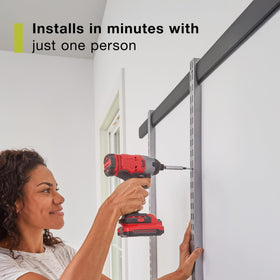 Rubbermaid FastTrack uprights 47-1/2in anchor a strong storage frame