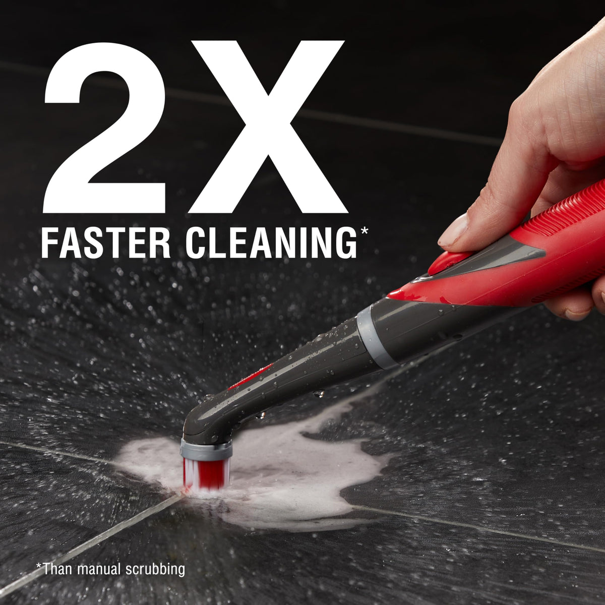 Rubbermaid Reveal Power Scrubber battery-pack provides cordless operation