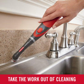 Rubbermaid Reveal Power Scrubber multi-purpose-head cleans grout effectively
