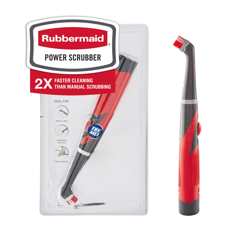 Rubbermaid Reveal Power Scrubber powered-handle enables quick cleaning in tight spaces