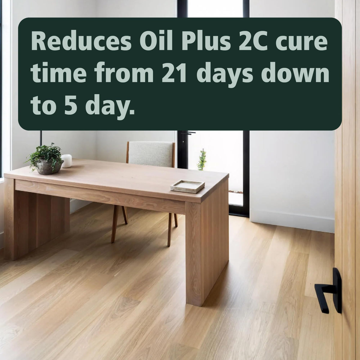 Rubio Monocoat Oil Plus Part B hardener application demonstrating protective one-layer coating.