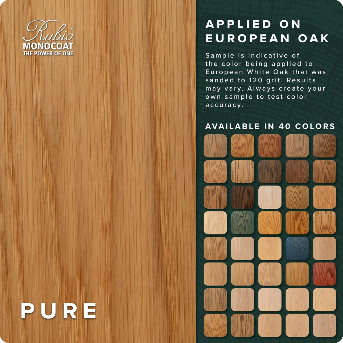 Rubio Monocoat Pure oil finish application brush applying a thin coat