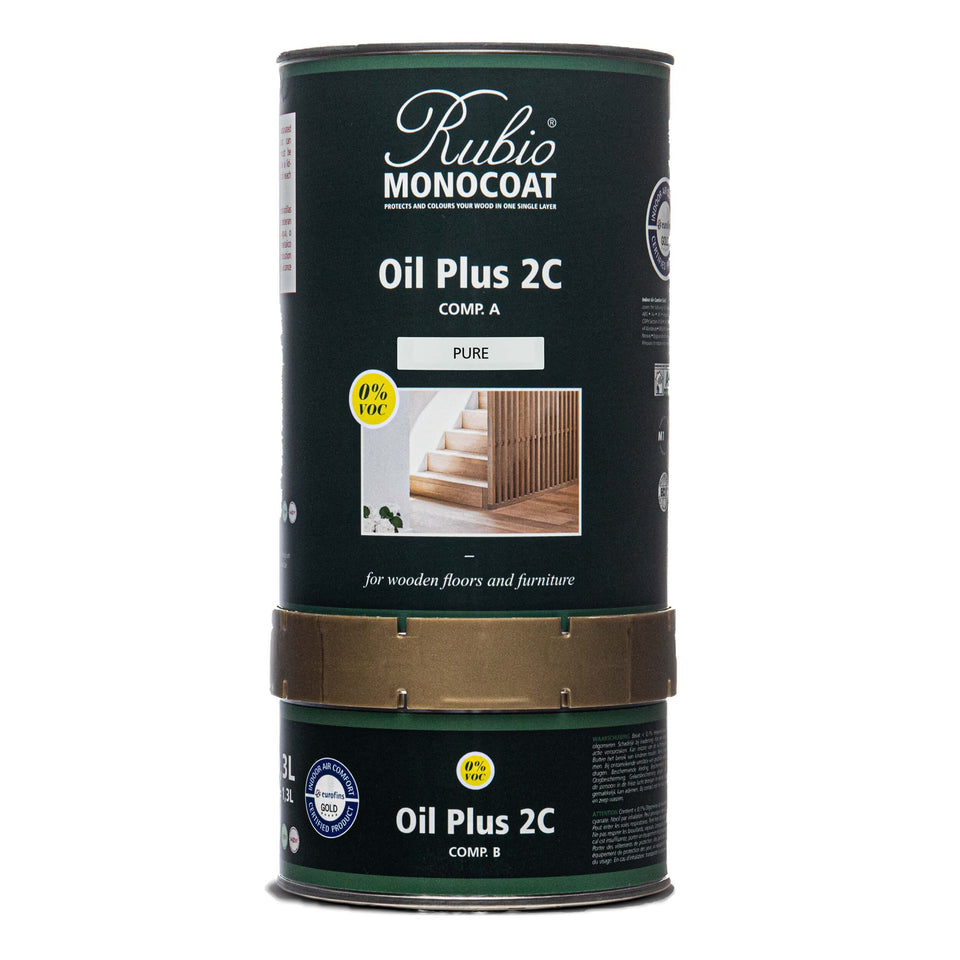 Rubio Monocoat Pure oil finish bottle ready for indoor wood protection
