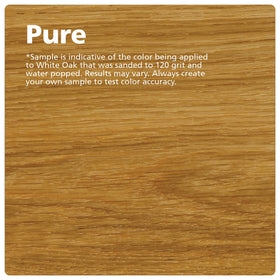 Brush applying Rubio Monocoat Pure wood oil for even color.