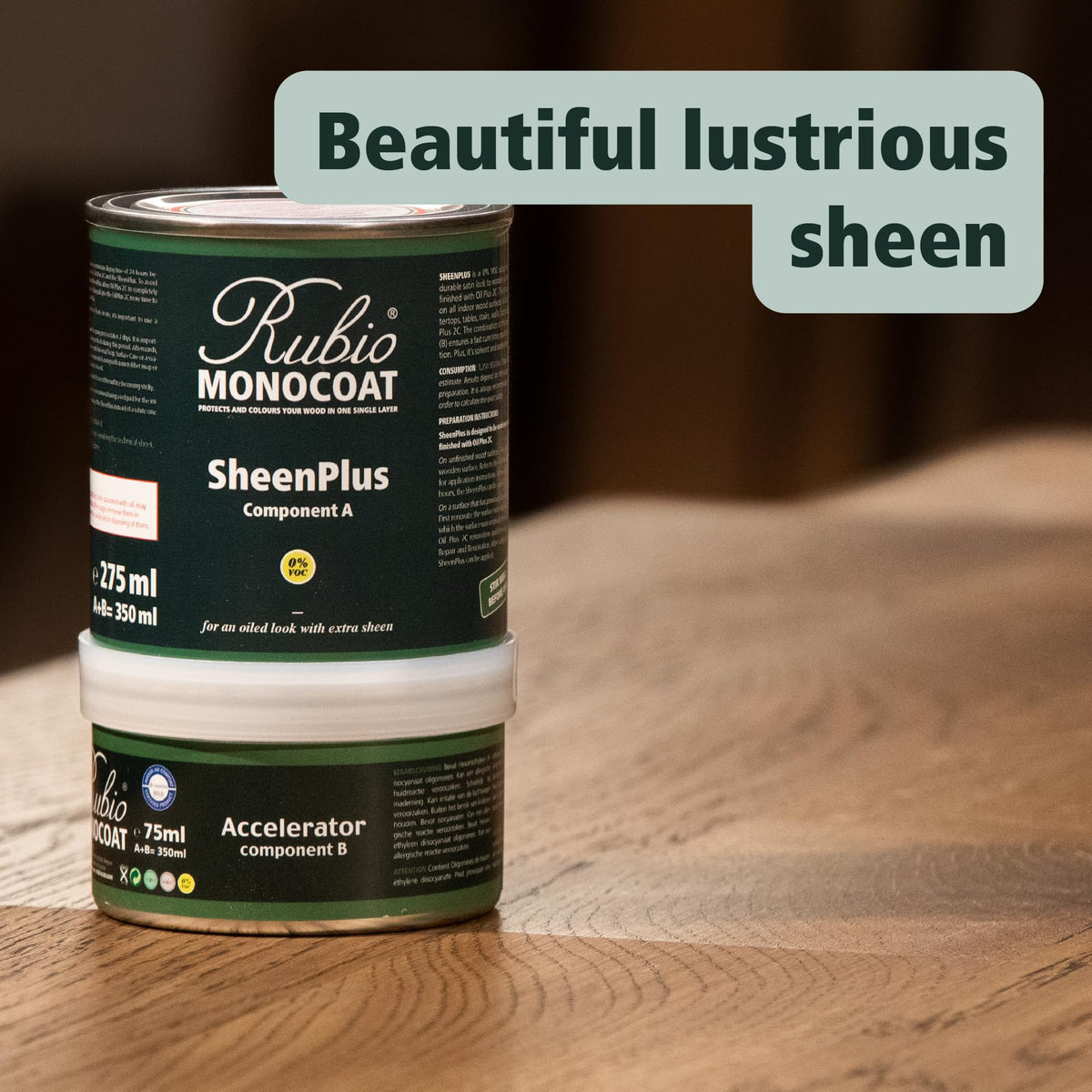 Rubio Monocoat SheenPlus provides a scratch-resistant coat for wooden surfaces.