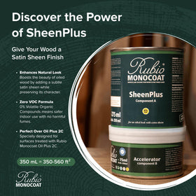 Rubio Monocoat SheenPlus wood finish overview for indoor furniture and surfaces