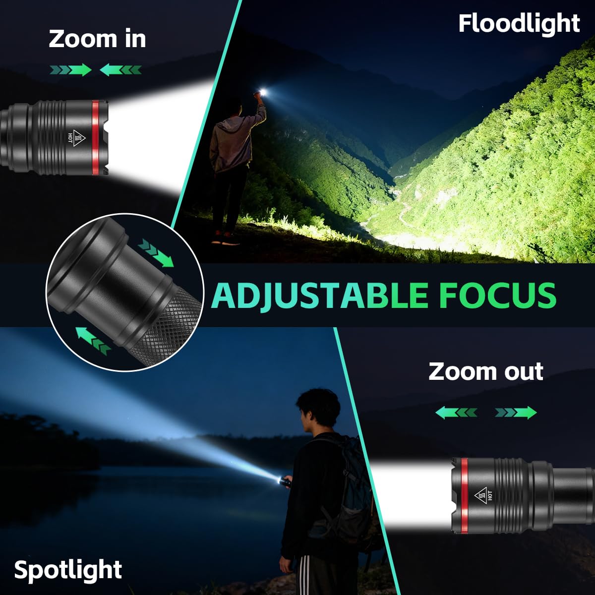 Ruboliy 3 modes high, low, strobe for versatile tasks