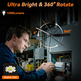 Ruboliy work light shows 360° rotation for precise lighting angles.