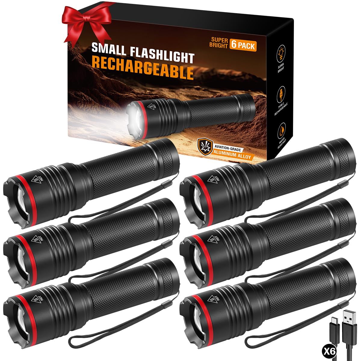 Ruboliy 6Pack overview: compact flashlights ready for home or outdoor emergencies