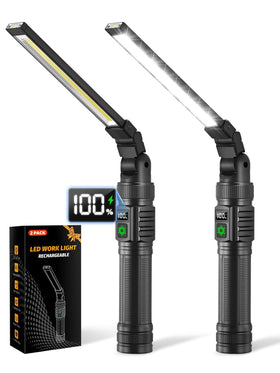 Ruboliy magnetic work light 2pack with all-aluminum body for durable use.