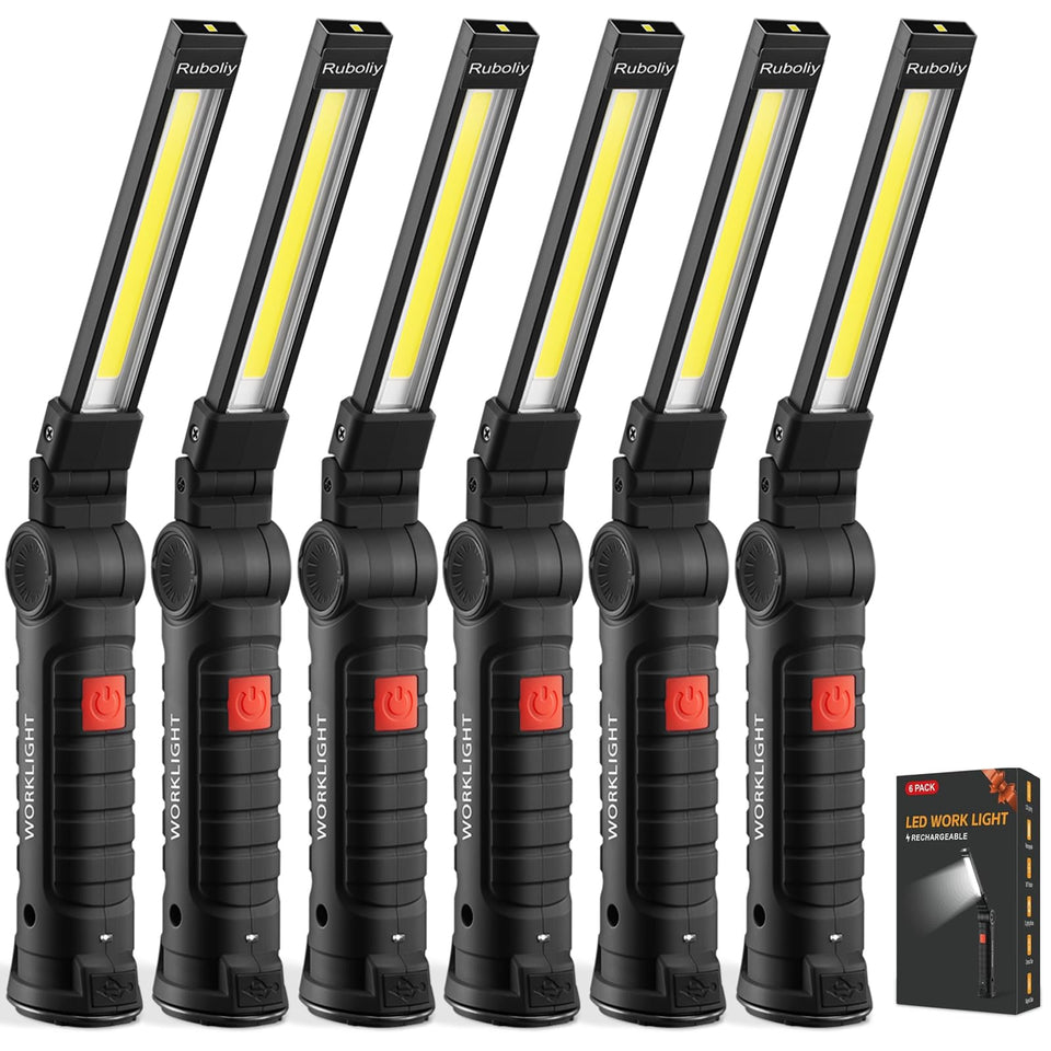 Ruboliy magnetic work light 6-pack ready for versatile on-the-go lighting