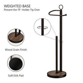 RUBOLTD weighted wood-grain base anchors stability and protects floors.
