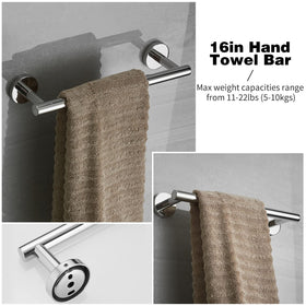 Ruby.Q toilet paper holder in brushed nickel for easy access.