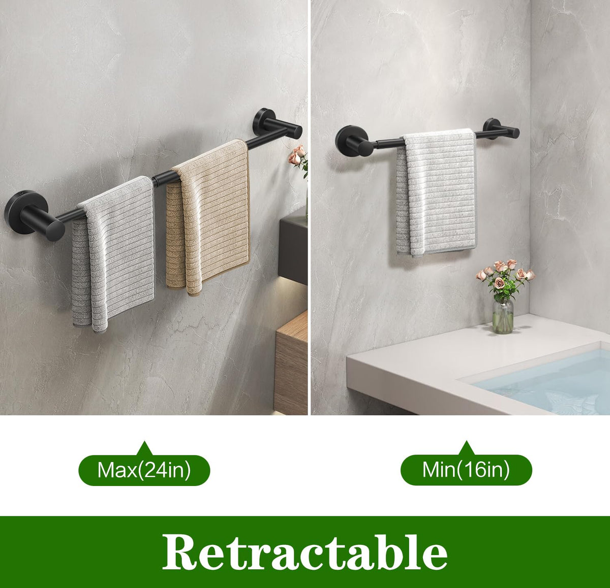 RubyQ matte black toilet paper holder practical, sturdy, and easy to install.