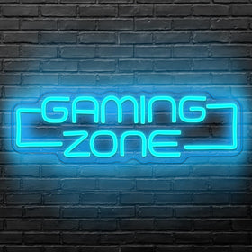 RuCvixkt Gaming Zone neon sign bedroom decor adds cozy soft lighting.