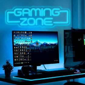 RuCvixkt Gaming Zone neon sign party light for gatherings.