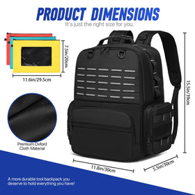 RUCYEN backpack padded straps reduce shoulder strain during projects