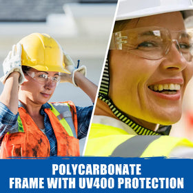 RUGGED BLUE wide field of vision eyewear for better jobsite awareness