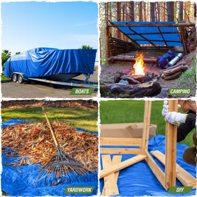 Rugged Rhino 5mil-PE-material delivers strong, lightweight weather protection.