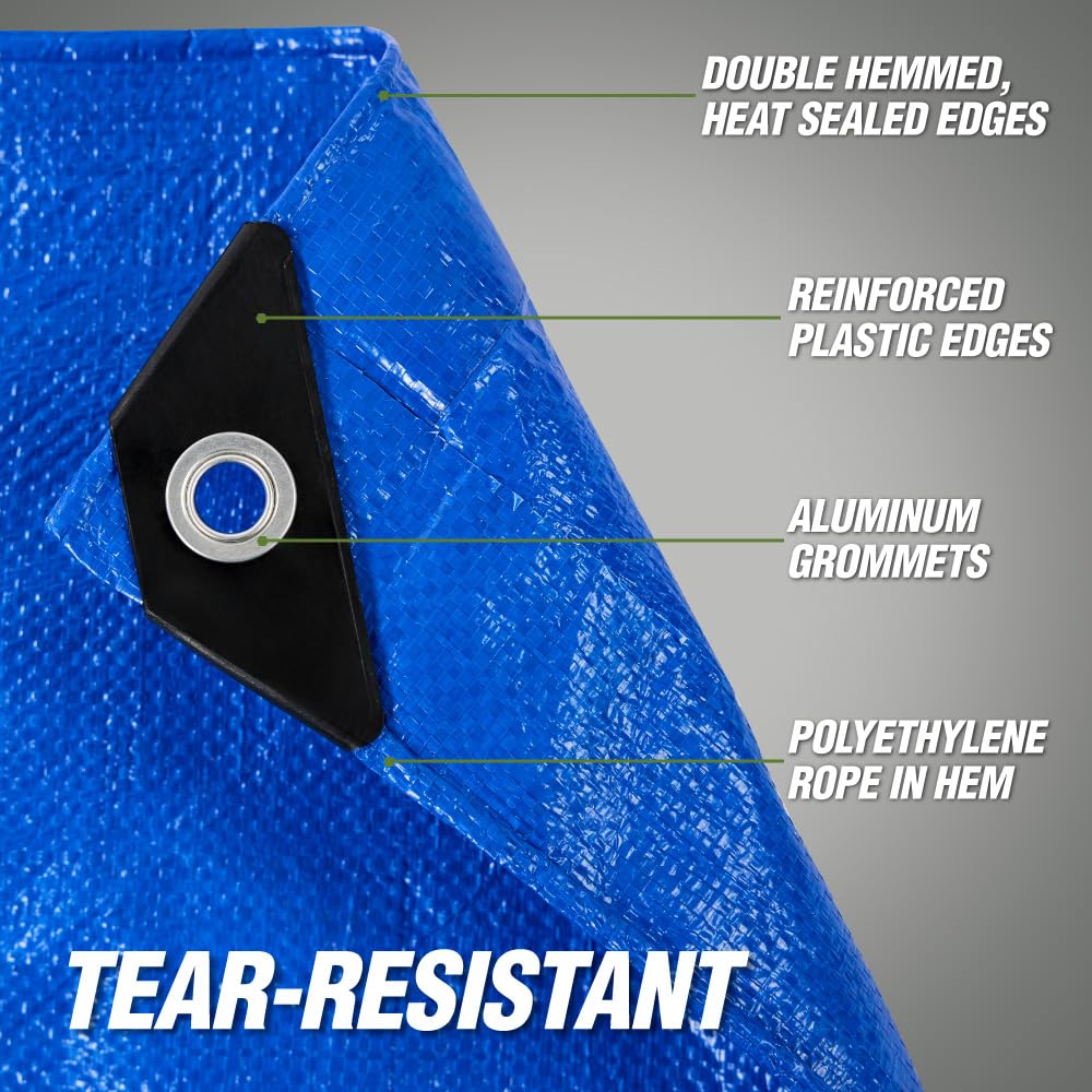 Rugged Rhino double-hem heat-sealed edges enhance durability.