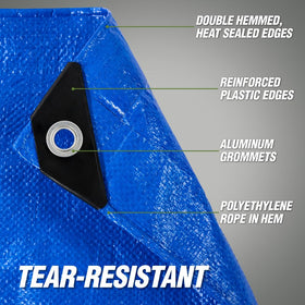 Rugged Rhino double-hem heat-sealed edges enhance durability.