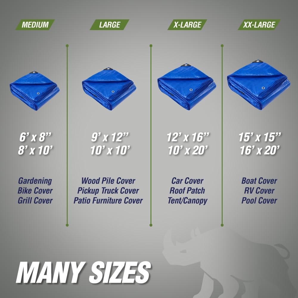 Rugged Rhino tarp-multipurpose-garden suits gardens, camping, and outdoor projects.