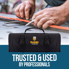 Rugged Tools 600D polyester construction supports daily wear and tear
