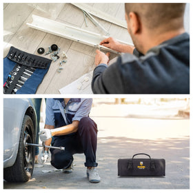 Rugged Tools durable roll shown in field-ready configuration for electricians, HVAC techs, plumbers