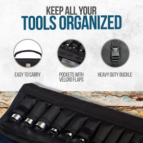 Rugged Tools wrench pockets organize tools at hand during service calls
