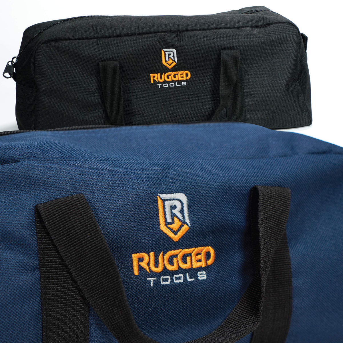 Rugged Tools carrying handles indicate easy transport between job sites.
