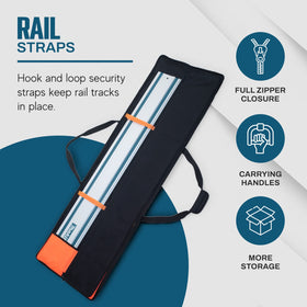 Rugged Tools Guide Rail Bag comfort carry handle for easy transport