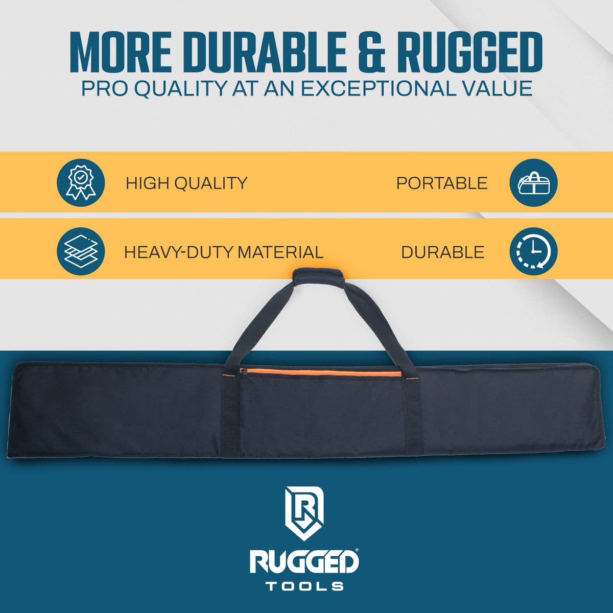Rugged Tools Guide Rail Bag interior layout separating rails for protection