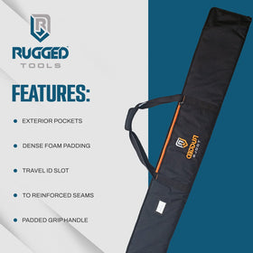 Rugged Tools Guide Rail Bag stored in a truck or workshop for quick access