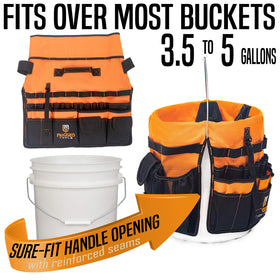 Rugged Tools exterior 52 pockets display broad storage for small parts and fasteners.