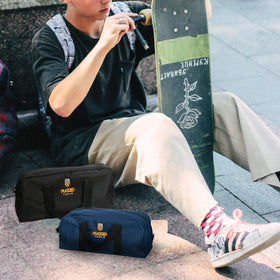 Rugged Tools tool bag medium side view demonstrates balanced weight distribution on the hip.