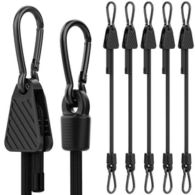 Rugtol Bungee Cords adjust from 7 to 60 inches for versatile securing.