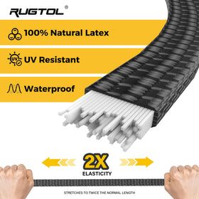 Rugtol steel-core hooks secure cargo during transport.