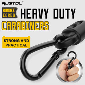Rugtol bungee cords fasten items to a bike rack