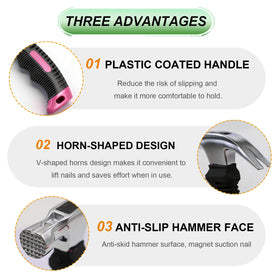 Ruibapa hanging kit 214 nails for versatile frame mounting on multiple walls.