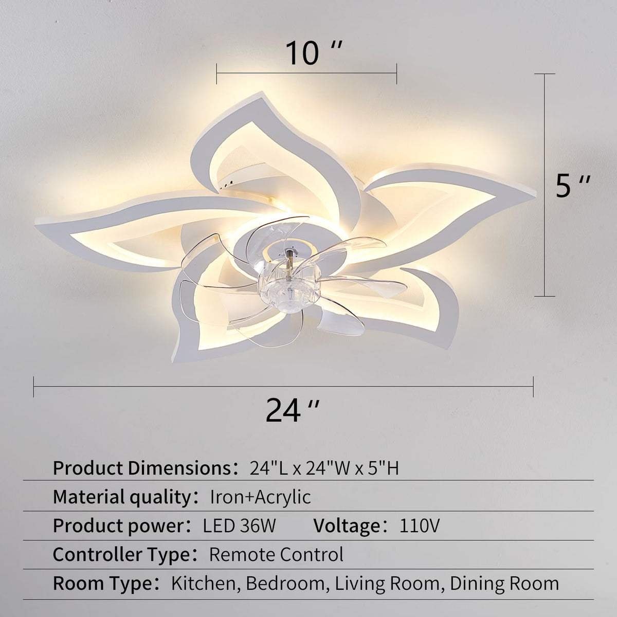 Ruibutrade LED dimmable light offers 3000K 6000K range for warm to cool ambience.