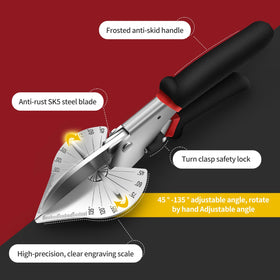 RUIDELI Miter Shears with replaceable SK5 blades maintain sharp performance over time.