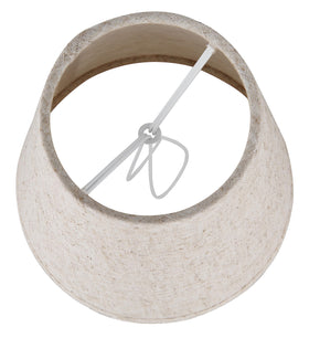 Ruiever beige linen texture highlights soft diffusion of light.