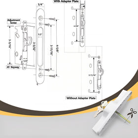 Ruigrit adjustable thumb latch fits left or right handed doors.
